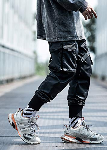 MOKEWEN Men's Tech Sports Straps Cargo Pants4