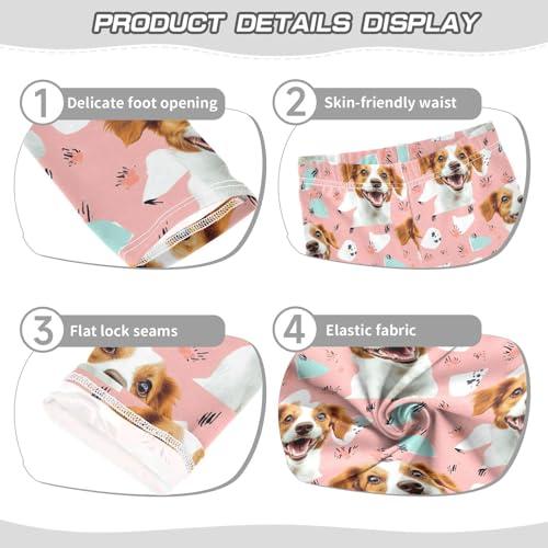 Lovely Dog Pink Animal Girls Casual Leggings for Kids Printed Long Pant Bottoms Stretch and Soft3