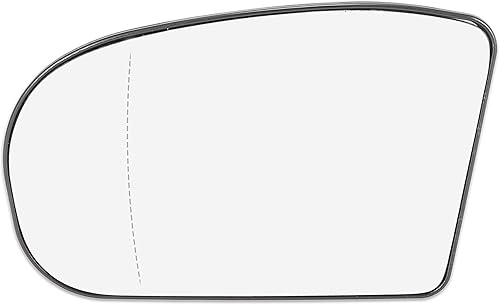 X AUTOHAUX Espejo retrovisor de coche de repuesto con placa trasera calentada lado izquierdo del conductor para Mercedes-Benz E500 E320 E55 AMG