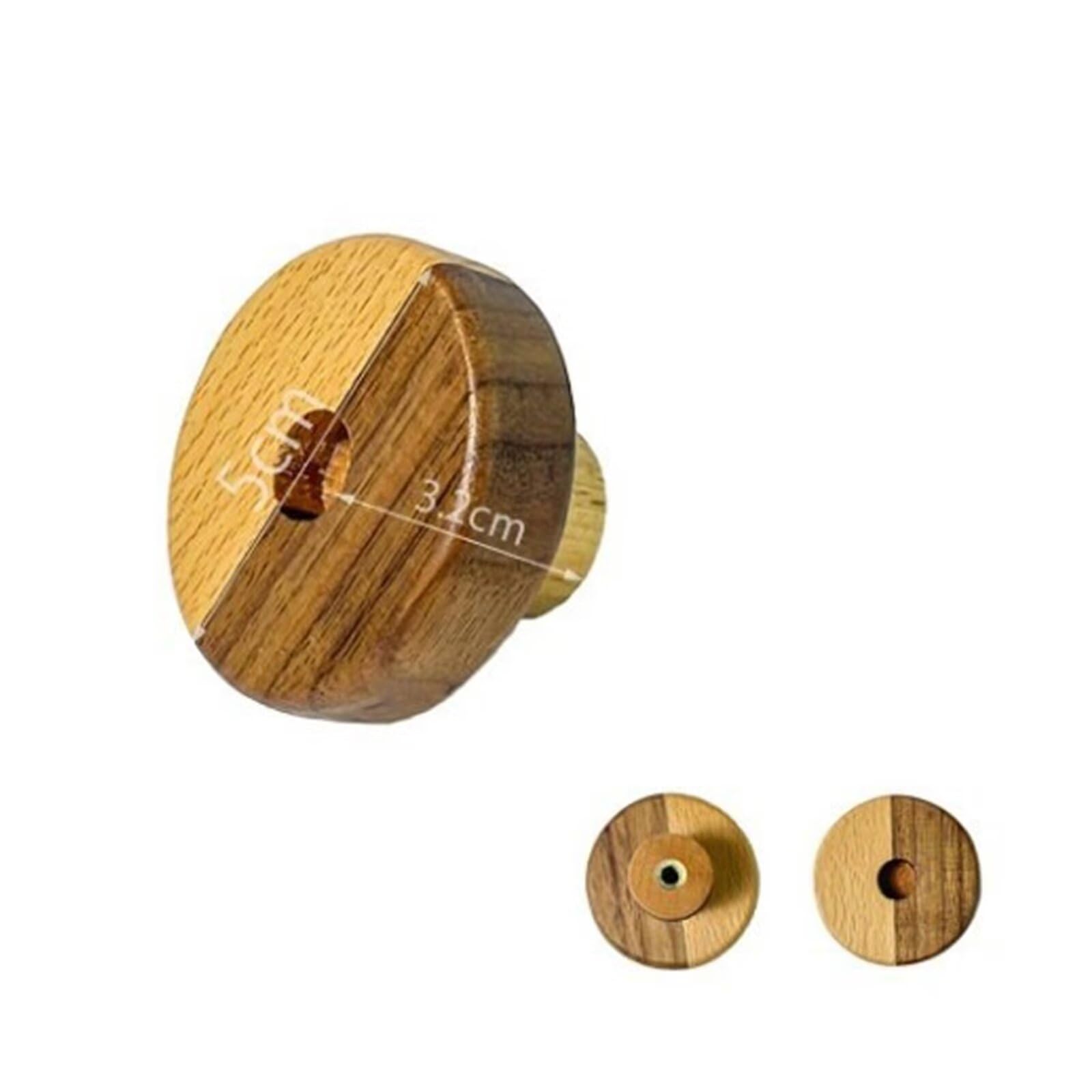 HLXDECO 10 Pcs Natural Wooden Door Handles Wood Drawer Knobs Cabinet Knob Hardware Pull Replacement Wardrobe Handle with Screws for Cupboard Closet Pulls Wood Wall Mount Hat Bag Hooks