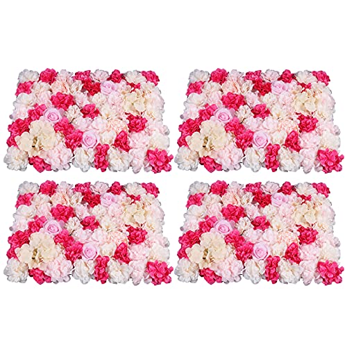 4 pareti di rose artificiali per giardino sfondo per matrimoni feste di palcoscenico 40 x 60 cm