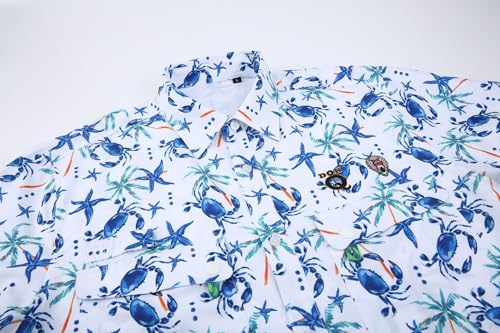 Alex Vando Printed Fishing Shirts Short Sleeve Outdoor Casual Shirt with Mesh Inside3