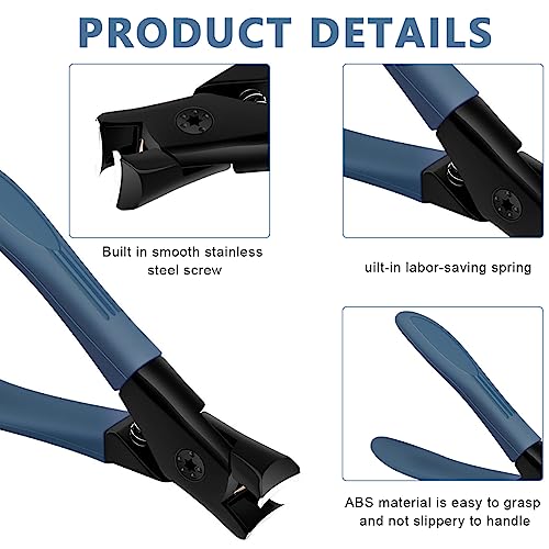 MAYCREATE® Thick Nail Clipper, Toenail Clipper with Long Handle Stainless Steel Nail Cutter for Tough Nails Thick Nails, Anti-splash Nail Clipper for Adults, Seniors, Manicure... - Image 3