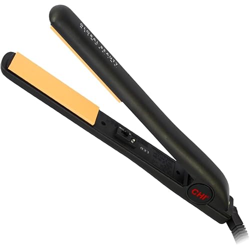 CHI Original Ceramic Flat Iron, Straightener For A Smooth Finish, Ceramic Floating Plates, Quick Heat Up, Analog On/Off Switch, 1" Black