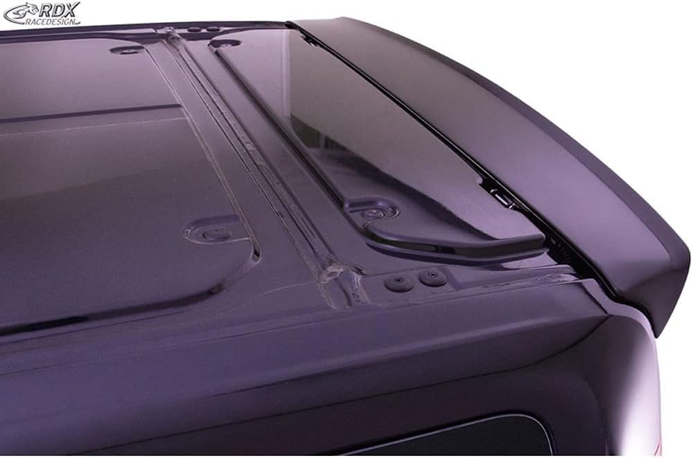 Spoiler posteriore RDX Racedesign per Ford Tourneo Custom & Transit Custom 2012-2018 & FL 2018- (con portellone) in poliuretano nero, pronto per la verniciatura