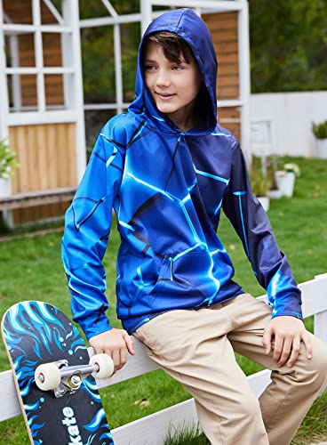 Ahegao 3D Hoodies For Boys Novelty Navy Blue Galaxy Pullover Sweater Size 8 9 10 11 12 Kids Fun Soft Lightweight Blue School Hoodys Sweatshirts Big Girls Fissure Graphics Tops Comfy Jersey Coat #TOP1