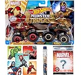 Demolition Doubles Marvel Hulk VS Thanos Hot Wheels - Paquete de 2 ruedas calientes para coche reaplastables (2 unidades)