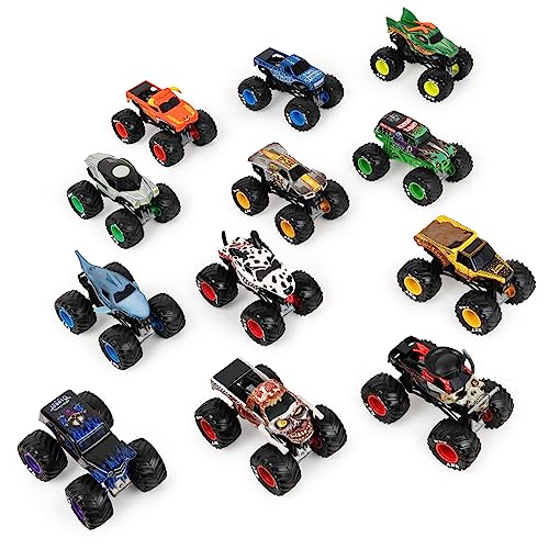 Image of Monster Jam, Official 12-Pack of 1:64 Scale Die-Cast Monster Trucks for Boys and Girls, Kids Toys for Ages 4 and Up, Amazon Exclusive