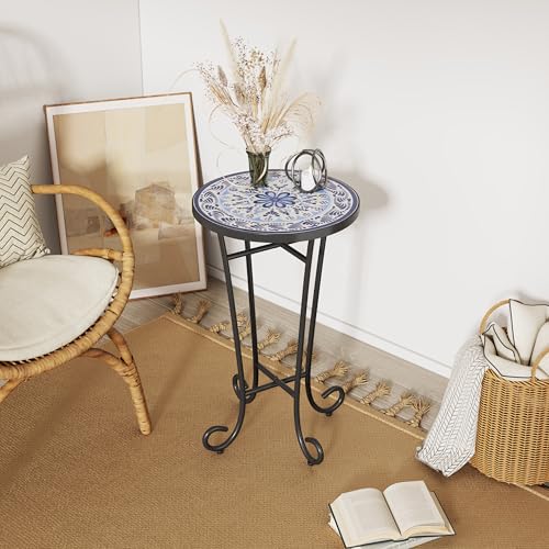 LIFE SKY French Country Patio Side Table: 50lb Capacity -