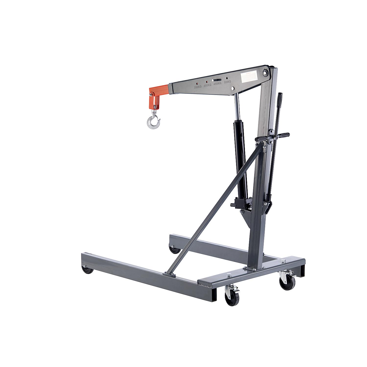 eurokraft basic | Grúa de taller GREY | carga máx 500 kg | bastidor rodante paralelo | sistema.