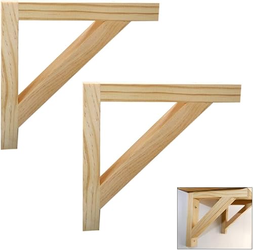 Soportes flotantes de madera maciza para estantería, cocina, sala de estar, estudio, decoración de pared, soporte para estante de 90 grados, soporte