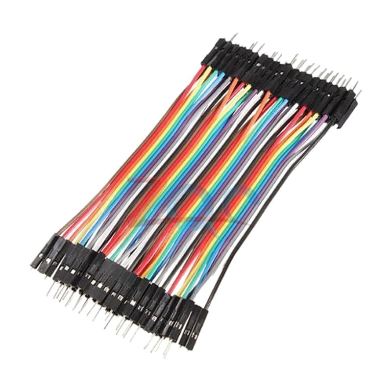 40PCS 10CM 2.54MM Row Male to Male Cable Breadboard Jumper Wire for arduino Electrical Wires