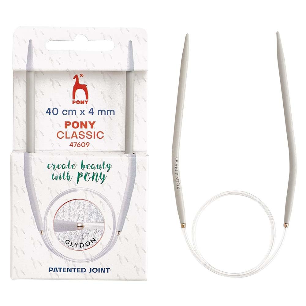 Pony Fixed Classic Circular Knitting Pins - 40cm x 4.00mm