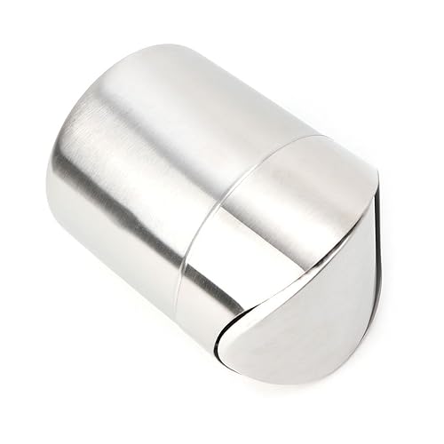 Miniatura 8 de Papelera de escritorio de acero inoxidable con tapa abatible de 1,5 L, mini papelera