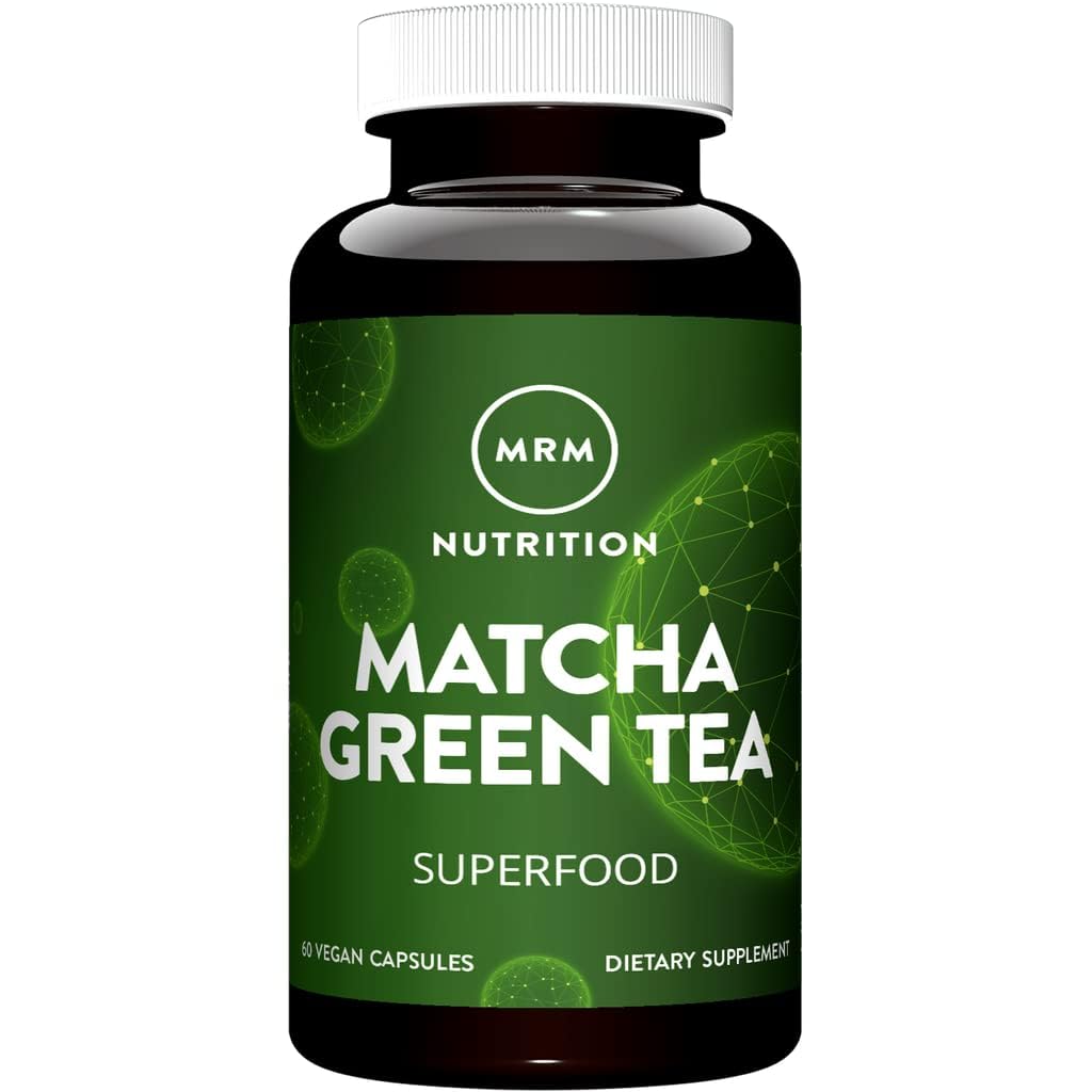 MRM Matcha Green Tea Capsules - For Women & Men - 60 Servings 60 Count