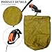Aluminum Foil Thermal Sleeping Bag Storage Sack – Compact Portable Palm-Sized Bag for Outdoor Survival, Field Exploration & Disaster Preparedness(Green)