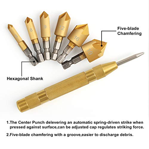 Comoware UKN-COUNTERSINK-6 Drill Bit Set- 7 Pcs Counter Sinker Drill Bits thumb #1