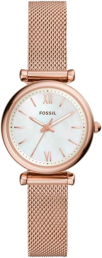 Fossil Women's Watch and Bracelet Set, Carlie Three-Hand Stainless Steel Watch for Women and Bracelet Set