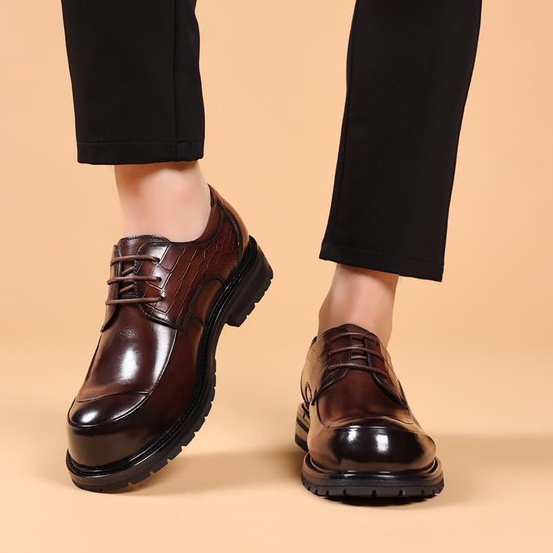 Mens Sneaker Low Top Lace Up Pointed Toe Casual Oxford Shoes Loafers Fashion Dress Breathable Business Derby Shoes for Men3