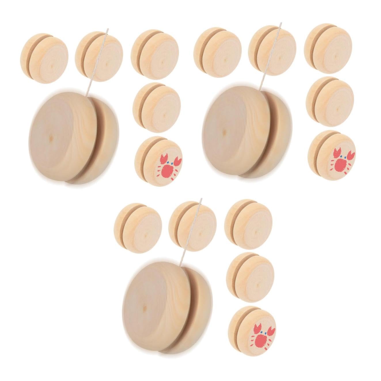 BESPORTBLE 30 Palla in Legno da Dipingere da Te per Regalo per Ragazzi e Ragazze Materiale Durevole per Attività Genitore Figlio e Giochi Indoor Outdoor
