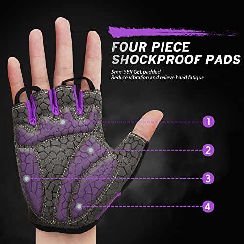 Bike Gloves for Men Women with Anti-Slip Shock-Absorbing