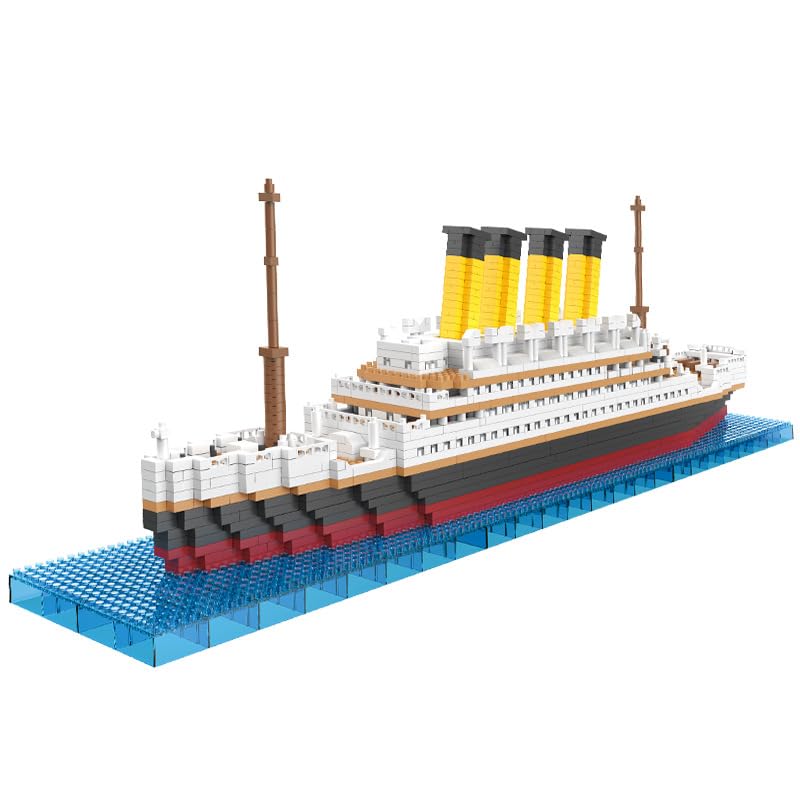 2035 Pcs Titanic Mini Building Blocks Set for Adults – Micro Toy Building Bricks Model Kit – Educational Architecture Model Gift for Kids, Teens, and Adults Age 14+