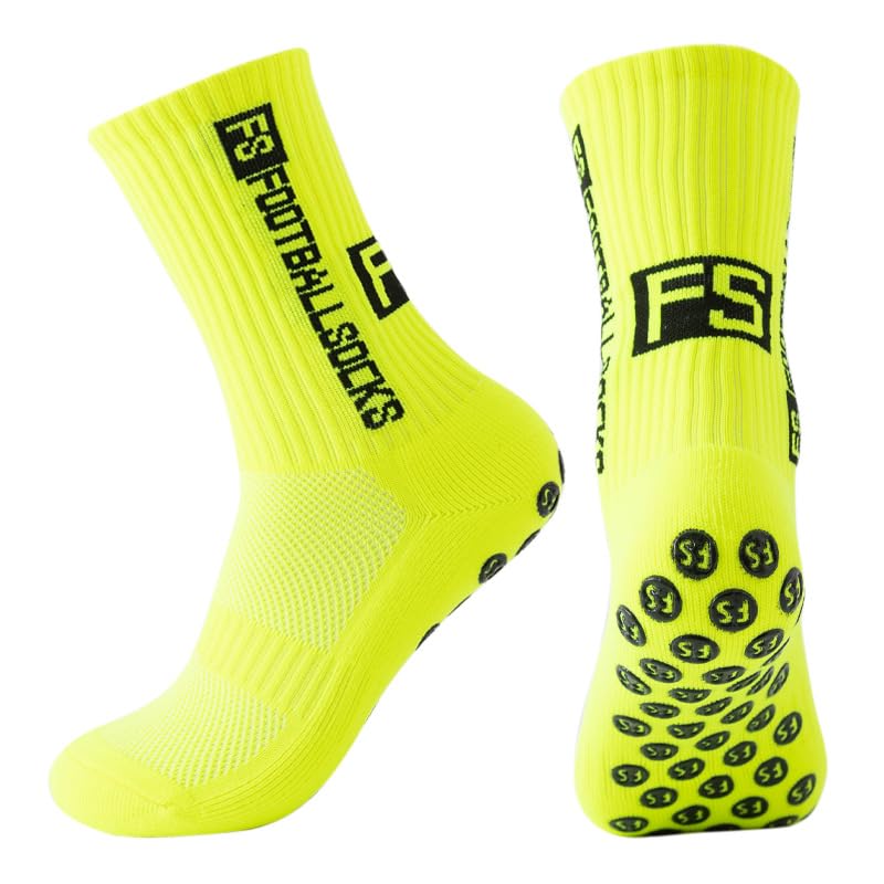 Image of Anti-Slip Sports Socks with Rubber Grip - High-Tech Breathable Cricket, Football, Yoga Socks for Men & Women | Athletic Socks for Gym, Running