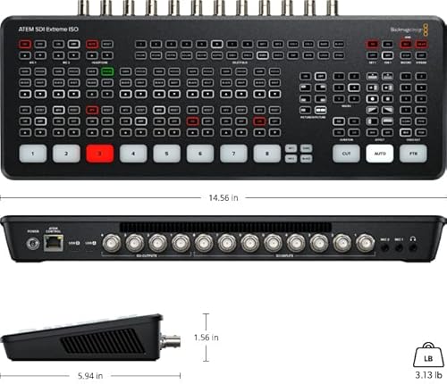 Blackmagic Design Atem Sdi Extreme Iso Live Stream Switcher Bundle With 8’ 6G-Sdi Cable, 7’ Cat5E Cable, And 5-Pack Of Solidsignal Cable Ties (Swatemmxepcextiso) #TOP5