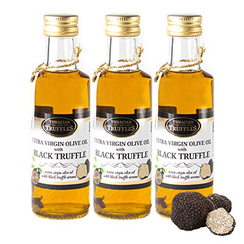Huile d'olive vierge extra à la truffe noire coffret premium de gastronomie de luxe 3x100ml
