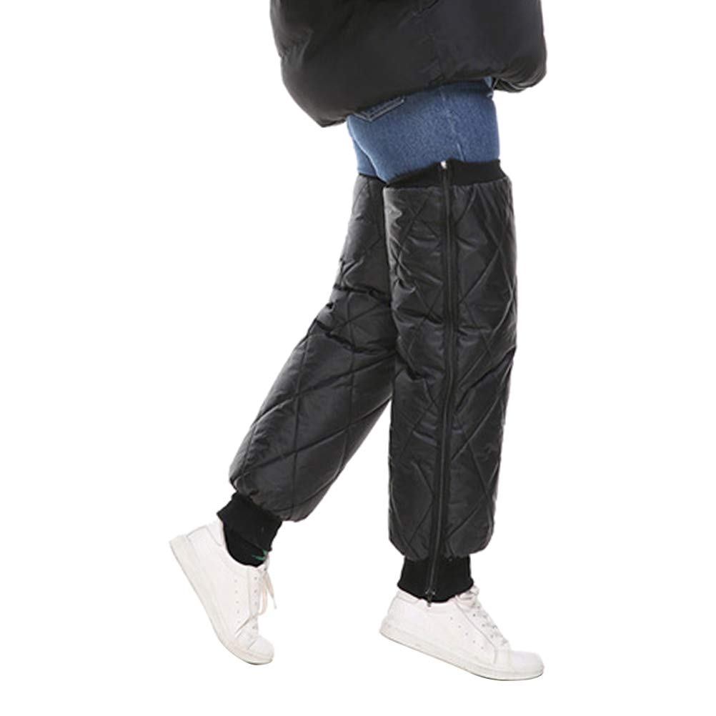 Ocieplacze na kolana, ochraniacze na kolana zimowe motocyklowe, wiatroszczelne, odporne na zimno, ochraniacze na kolana do sportów na świeżym powietrzu, Czarny, Einheitsgröße / Unisex