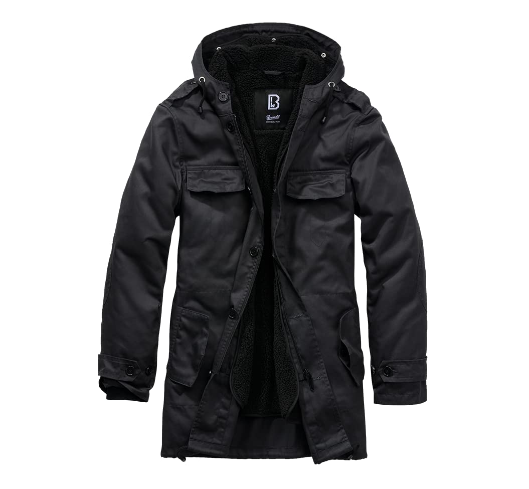 Brandit Men's Bw Parka Forest 9633 Coat, Schwarz,