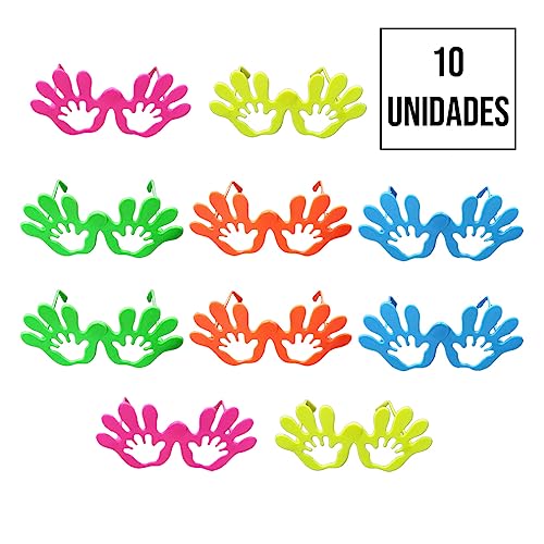 Kit 10 óculos neon mãozinha para festa balada 15 anos