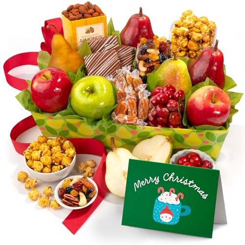 A Gift Inside Christmas Orchard Delight Fruit and Gourmet Basket Gift