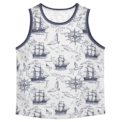 Baby Boys Sleeveless Tank Top Ship Guide Toddler Athletic Vest 3-10T