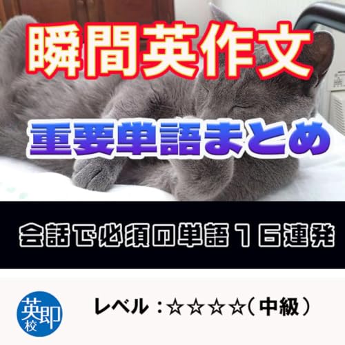 【瞬間英作文：特別編】英作文修行の旅31　重要単語まとめ