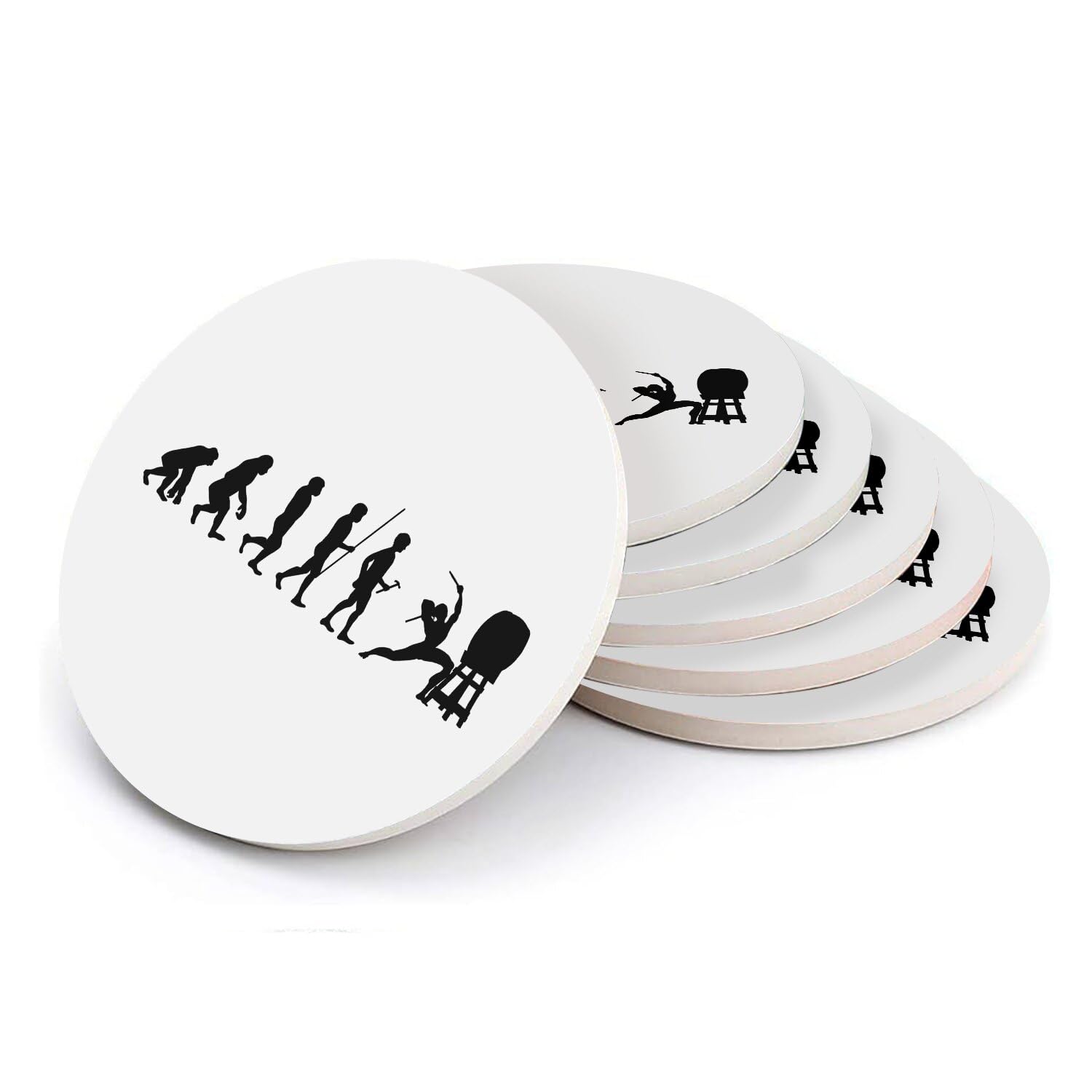 Ceramiczny okrągły kubek - Evolution Taiko Japan Instrument muzyczny - Zestaw 6 sztuk (108 x 108 mm)