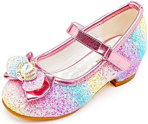 Walofou Flower Girls Wedding Party Heel Princess Shoes Flats for ...