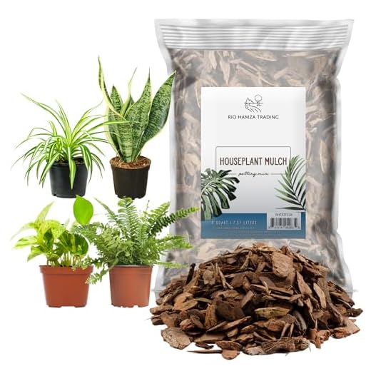 Houseplant Mulch (8 Quarts), Small Bark Wood Chips for Indoor, Patio, Potting Media, and Much More!
