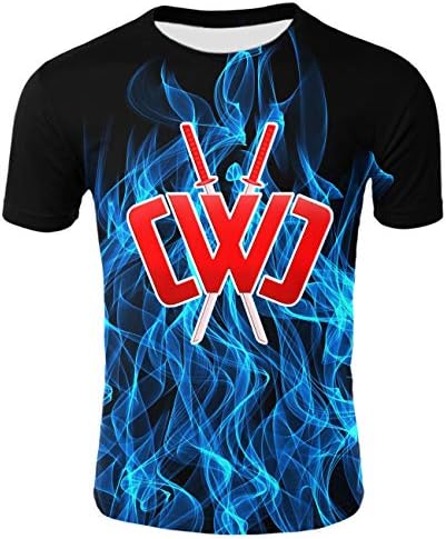 Kids Chad Wild Clay CMC Gamer Flame 3D Print Shirt Video Game Wild Clay-H-XL