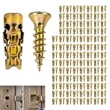 6 × 14mm kurze expansion schraube set,50/100pcs Türscharnier Gewinde Reparatur Schrauben,Schrauben und Dübel Set,Kurze Expansion Wandanker für Schränke, Beton, Ziegeln, Gipskarton (100pcs)