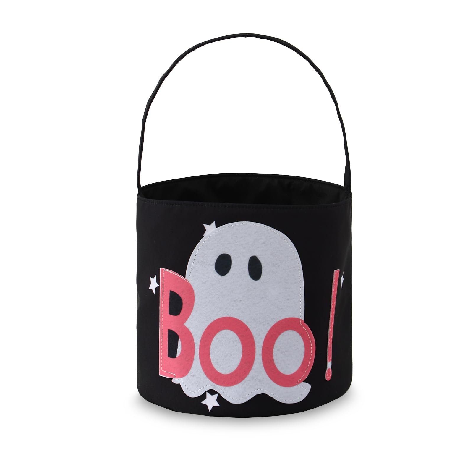 DYSHAYEN Halloween Basket Trick or Treat Bags Reusable Candy Bucket Gift Bag for Party Favor Supplies （Ghost A）