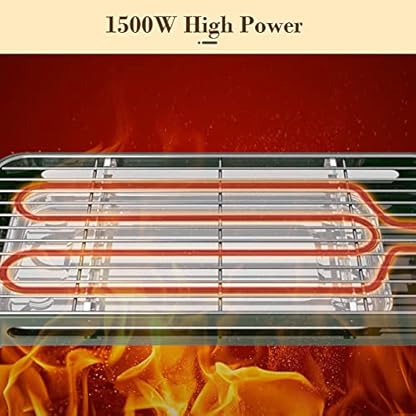 Hourlkk Elektrischer Kontaktgrill für den Innenbereich, 1500 W, rauchfreier, Abnehmbarer BBQ-Grill, einstellbare… – Bild 7