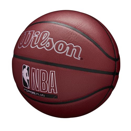 Balón de baloncesto Wilson NBA Forge Plus granate con tacto premium tamaño 7 resistente 2