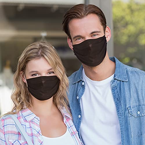 Wild & Bold 4Pcs Breathable Mesh Black Face Mask For Men Women And Youth With Neck Strap Resuable Washable Party Mask Indoor And Outdoor Sport Cloth Mask With Adjustable Earloop (Black) #TOP1