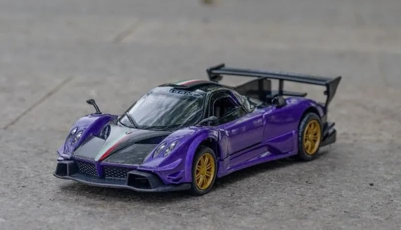 Image of 1:31 Scale Pagani Zonda Die-Cast Model Car - Pull-Back Action with Lights, with Display Tray, Collectible Toy for Kids & Adults