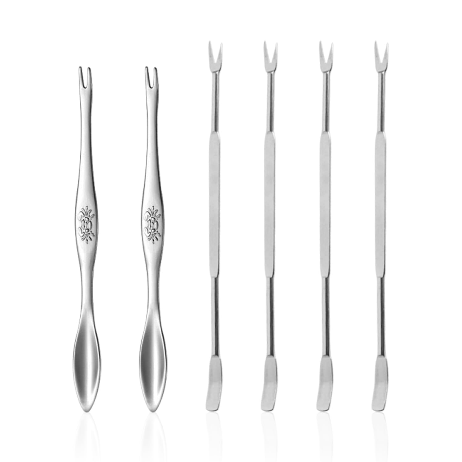 Outil Pour Fruits De Mer, Couverts En Acier Inoxydable, Outil Multifonctionnel Pour Fruits De Mer, Outil D'Épluchage, Outil De Cuisine 6 Pièces