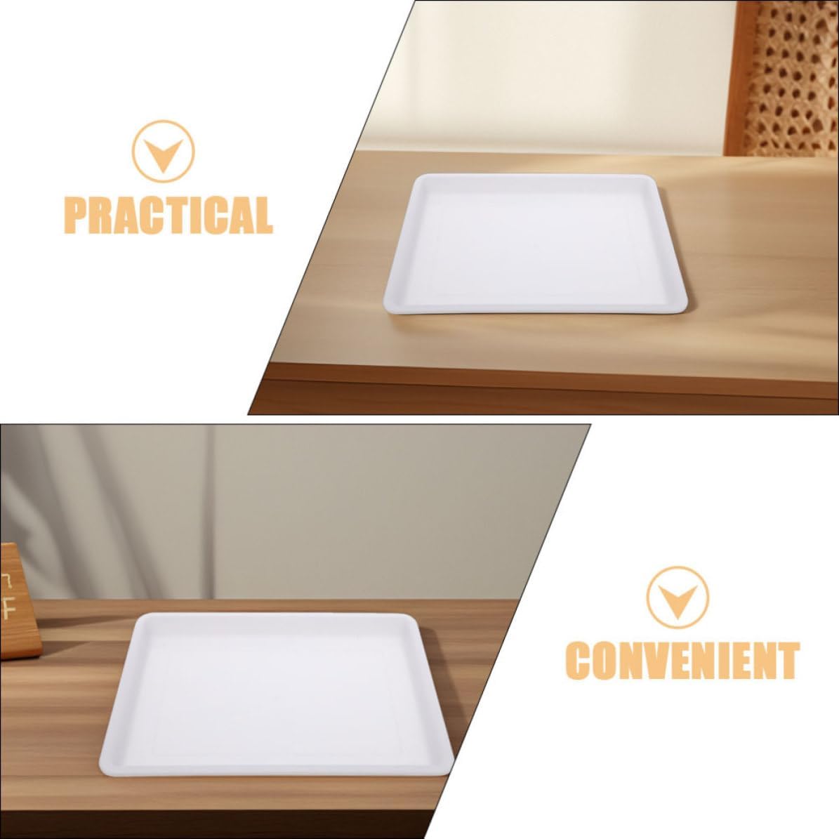 POPETPOP Plastic Paint Tray and Multi-Functional Pigment Tray for Home Art Supplies A4 Size for Painting and Organizing Craft Materials