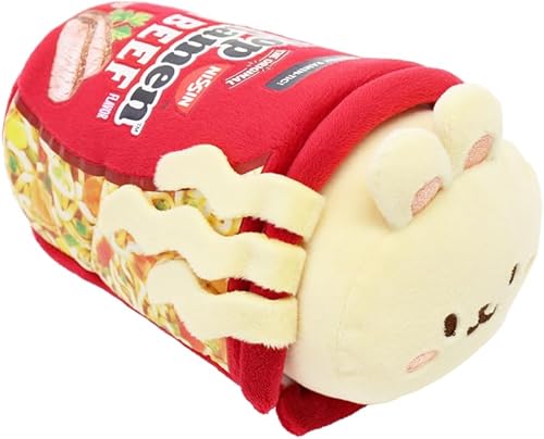 Miniatura 2 de Anirollz 15 cm de felpa oficial con diseño de Nissin Cup Noodle + Top Ramen Suave, blando, cálido, lindo, cómodo, seguro Almohada con cachorro,