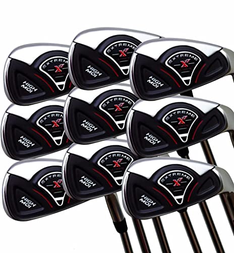 Extreme X7 High MOI Complete 9-Piece Short Men's Iron Set (3-SW) Right Handed Regular Flex R Flex Club (Short Men - 5' to 5'4