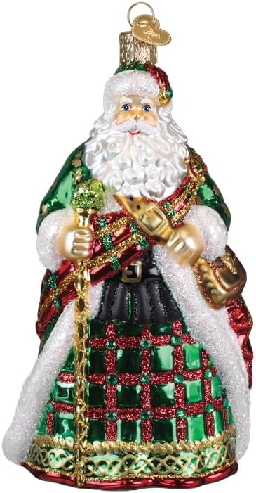 Old World Christmas Irish Father Christmas Glass Blown Ornament for Christmas Tree, Handcrafted Holiday Decoration, Irish Collection - Image 2